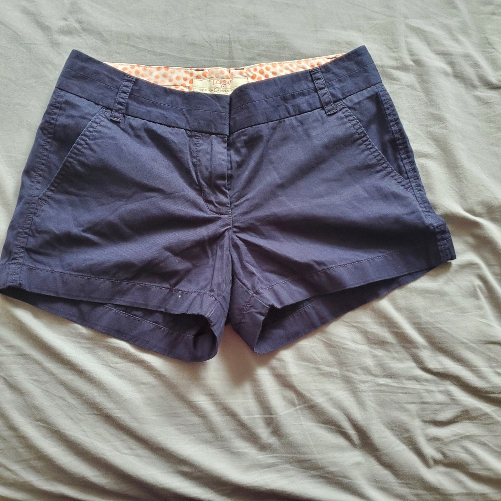 J. Crew Chino Shorts Shortie Navy Blue